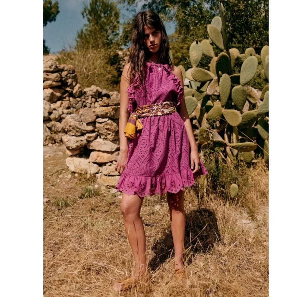 sezane purple dress Renata Dress - Purple - Silk